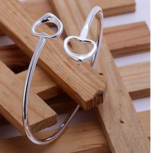 The Two of Hearts bracelet adjustable 925 silver - Thumbnail 9