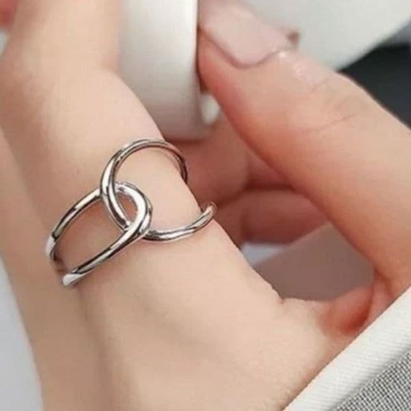 The Loop Ring in 925 silver adjustable resizable - Image 1