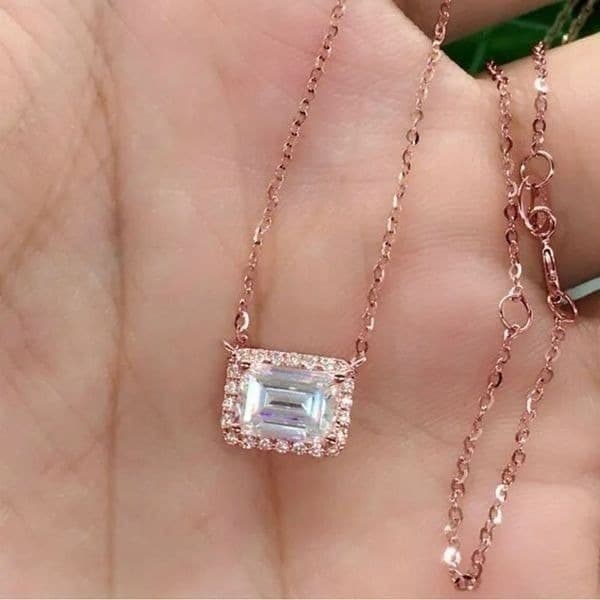 The Beauty Box luxury pendant necklace in 18k rose gold over 925 silver - Image 1