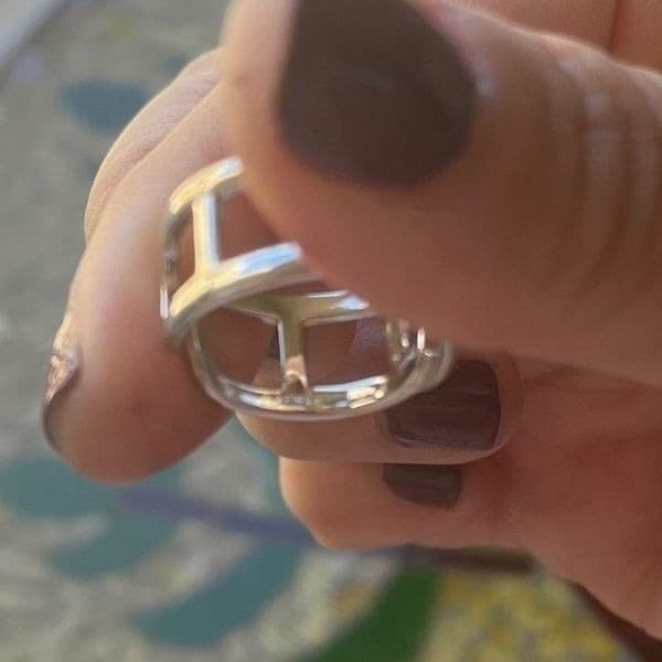 The Double Link Ring in 925 Silver - Thumbnail 6