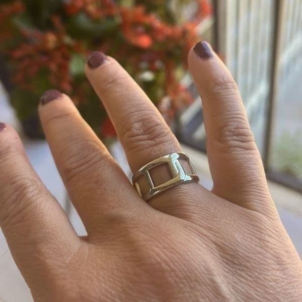 The Double Link Ring in 925 Silver - Thumbnail 5