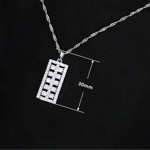 The Ravishing Rectangle pendant necklace in 925 silver and cubic zirconia - Thumbnail 5