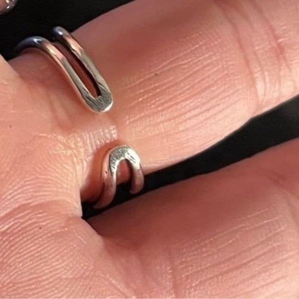 The Loop Ring in 925 silver adjustable resizable - Thumbnail 5