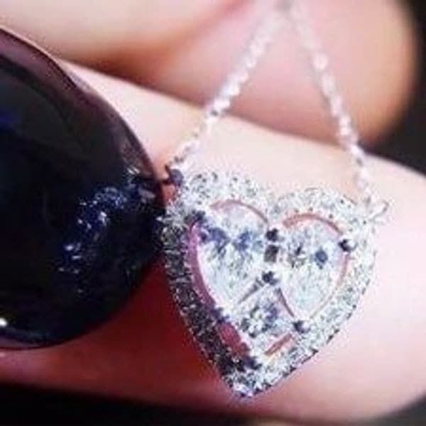 The Loving Heart Pendant Cubic Zirconia & 925 Silver Necklace - Thumbnail 6
