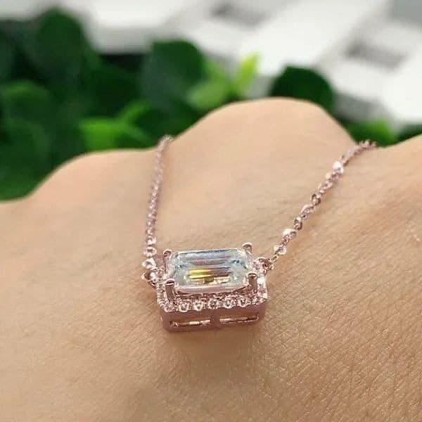 The Beauty Box luxury pendant necklace in 18k rose gold over 925 silver - Thumbnail 2