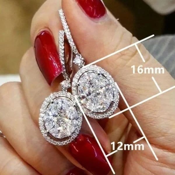 The Living Large Estate inspired round drop earrings 925 - Thumbnail 3