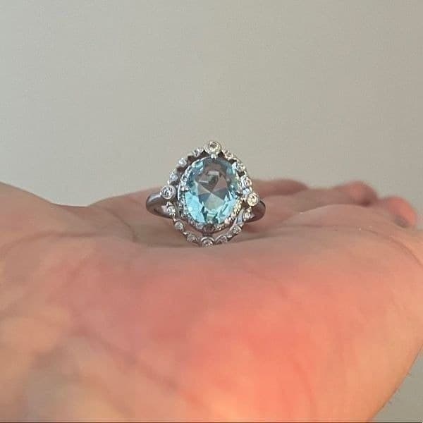 The Marina Statement Ring in Topaz and 925 sz 10 - Thumbnail 8