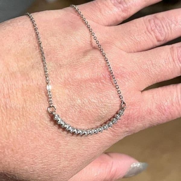 The multi lab created diamond necklace - Thumbnail 3