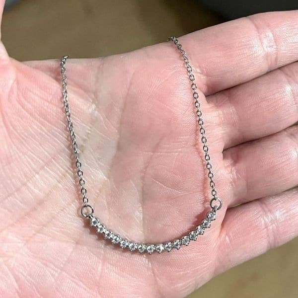 The multi lab created diamond necklace - Thumbnail 2