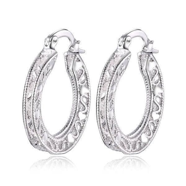 The Lacey Hoop earrings in 925 Tibetan Silver - Image 1