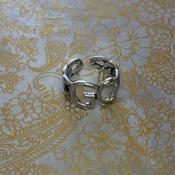 The GO Ring statement retro adjustable 925 silver - Thumbnail 7