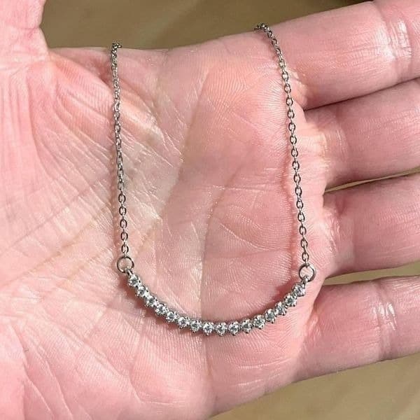 The multi lab created diamond necklace - Thumbnail 4