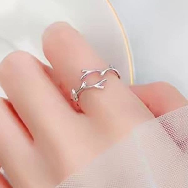 The Delicate vine adjustable 925 ring - Thumbnail 3