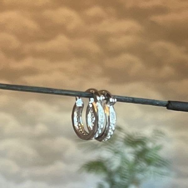 The Prize earrings w/ noble crystal zircon & sterling Silver - Thumbnail 5