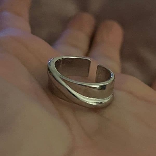 The Energy Band Ring in 925 silver adjustable - Thumbnail 3