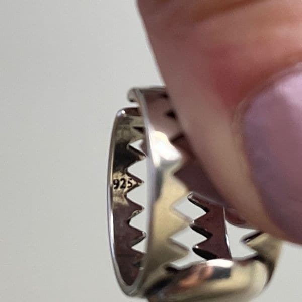 The Jagged Heart statement ring adjustable in 925 - Thumbnail 7