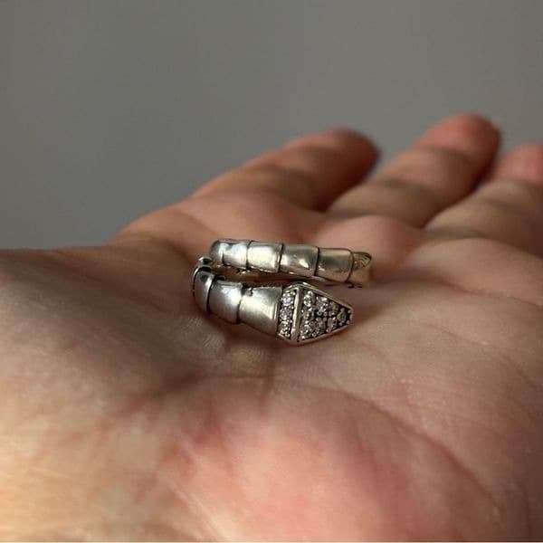 The Sparkling Serpent Ring in sterling silver and lab created diamonds sz 6.5 - Thumbnail 4