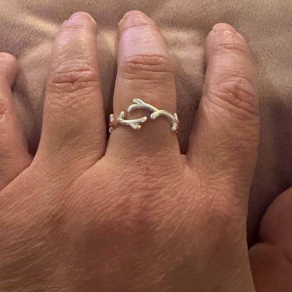 The Delicate vine adjustable 925 ring - Thumbnail 6