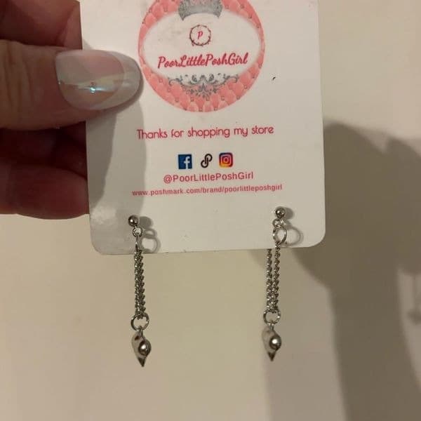 The Dainty Dangle heart earrings in 925 silver - Thumbnail 8
