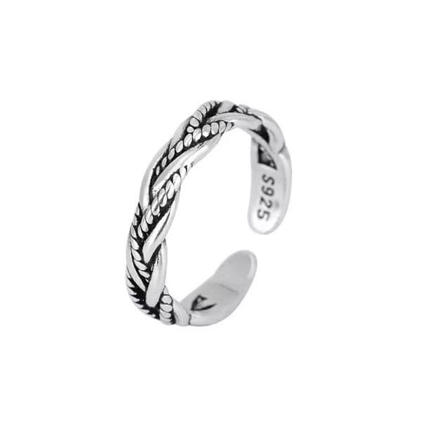The Dainty Weave Ring in antiqued 925 silver - Thumbnail 4
