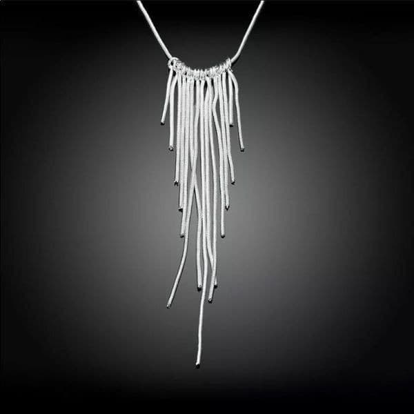 The Roaring 20’s 925 Silver retro fringe necklace - Image 1