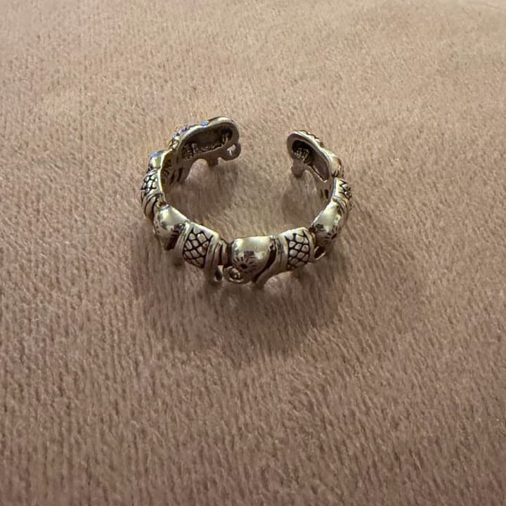 The elephant adjustable ring in 925 - Thumbnail 7