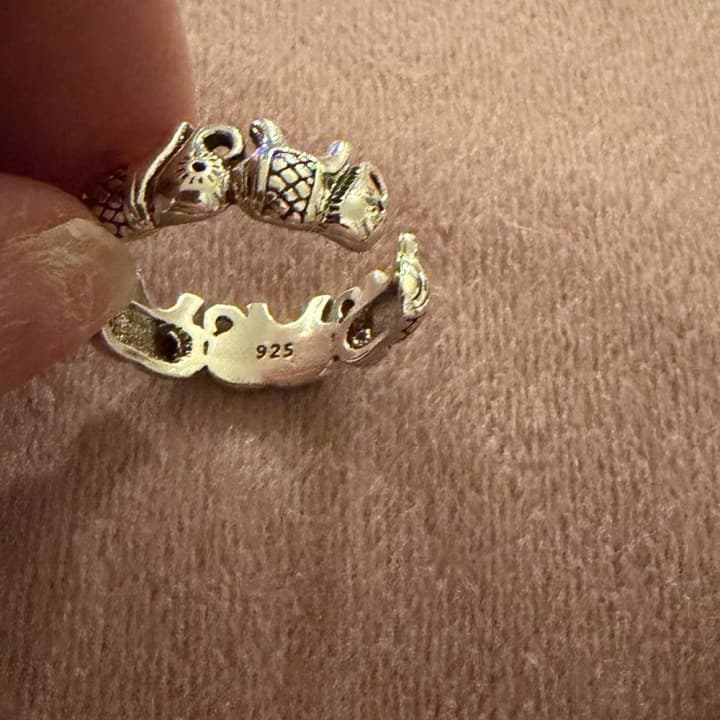 The elephant adjustable ring in 925 - Thumbnail 6