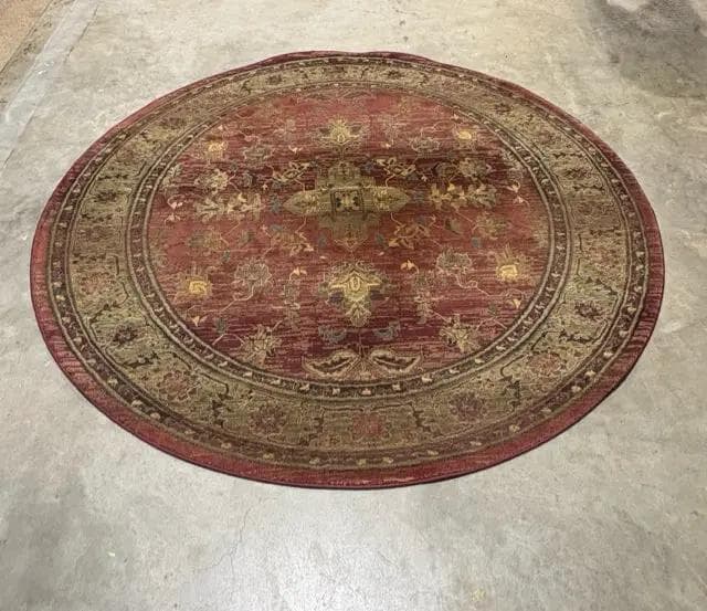 8 Ft Round Oriental Weavers Kharma Collection Rug - Image 1