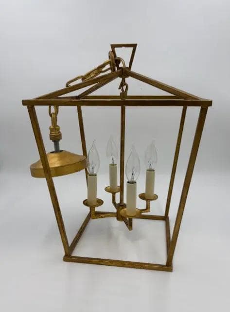 Brass Hanging Light Fixture - Image 1