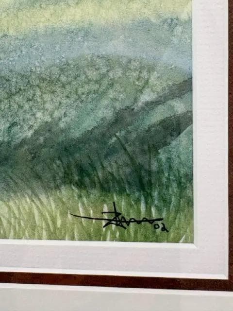 Signed Watercolor Painting Framed Art - Thumbnail 2