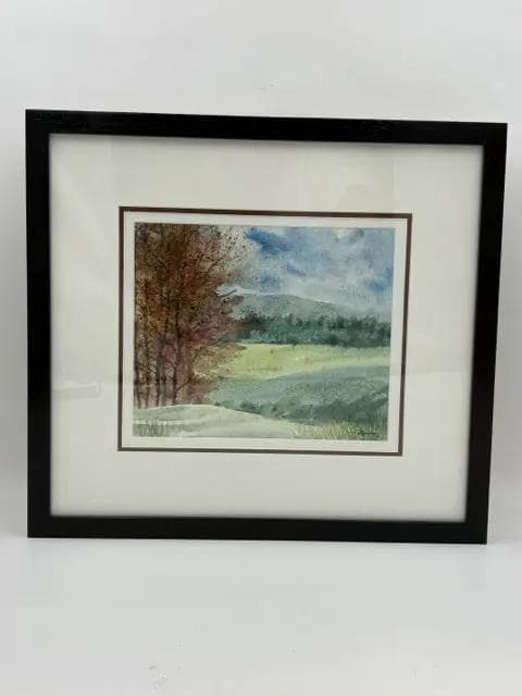 Signed Watercolor Painting Framed Art - Image 1