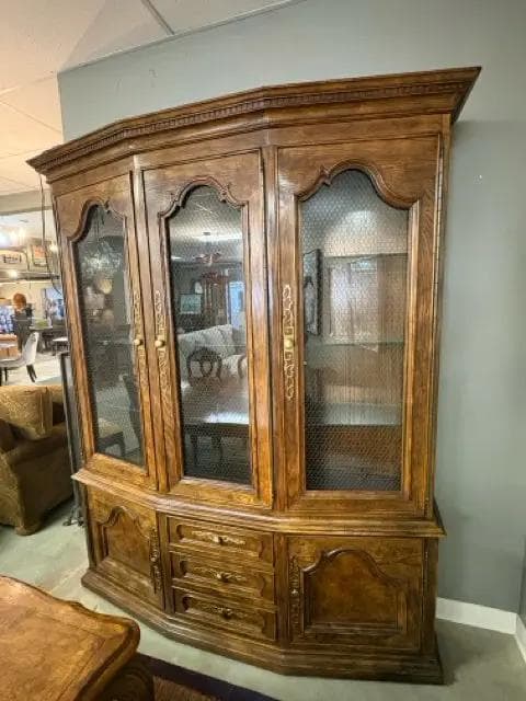 Century Lighted Hutch With 3 Drawers And 5 Doors - Image 1