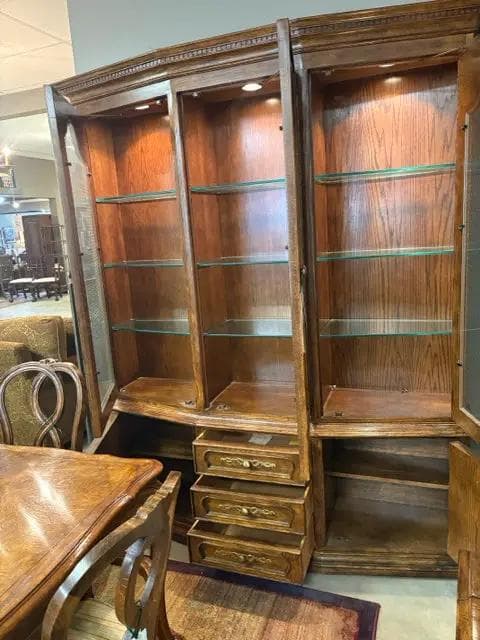 Century Lighted Hutch With 3 Drawers And 5 Doors - Thumbnail 4