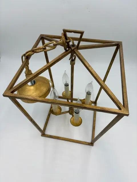 Brass Hanging Light Fixture - Thumbnail 2
