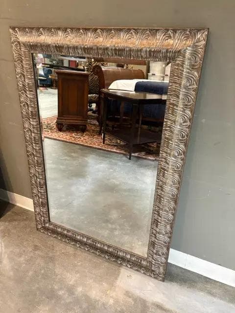 Metallic Framed Beveled Mirror - Image 1