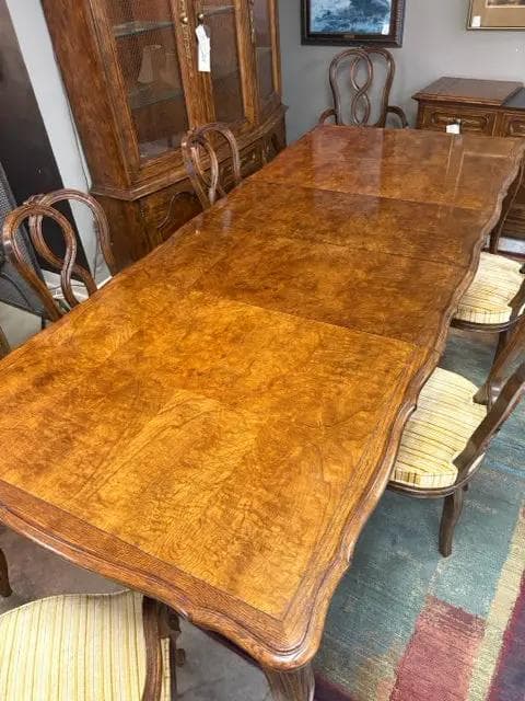 Century Wooden Dining Table With 6 Chairs - Thumbnail 6