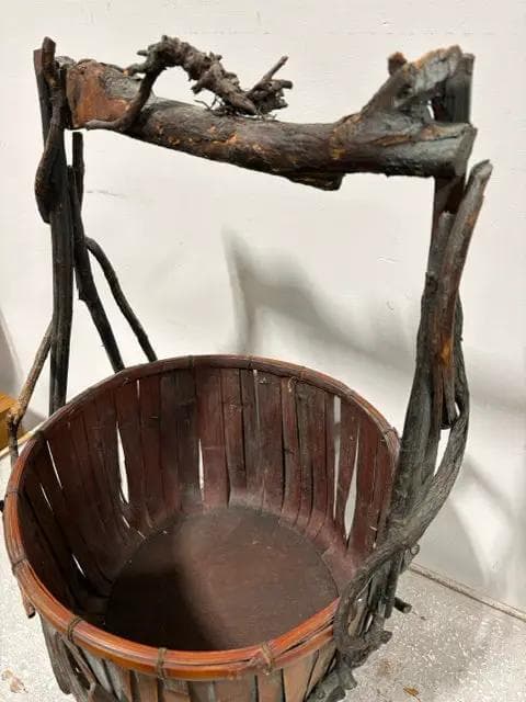 Large Vintage Ikebana Japanese Basket - Thumbnail 2