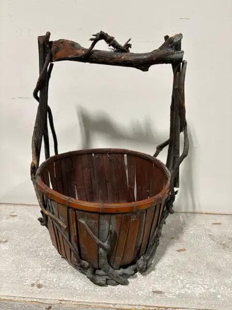 Large Vintage Ikebana Japanese Basket - Image 1