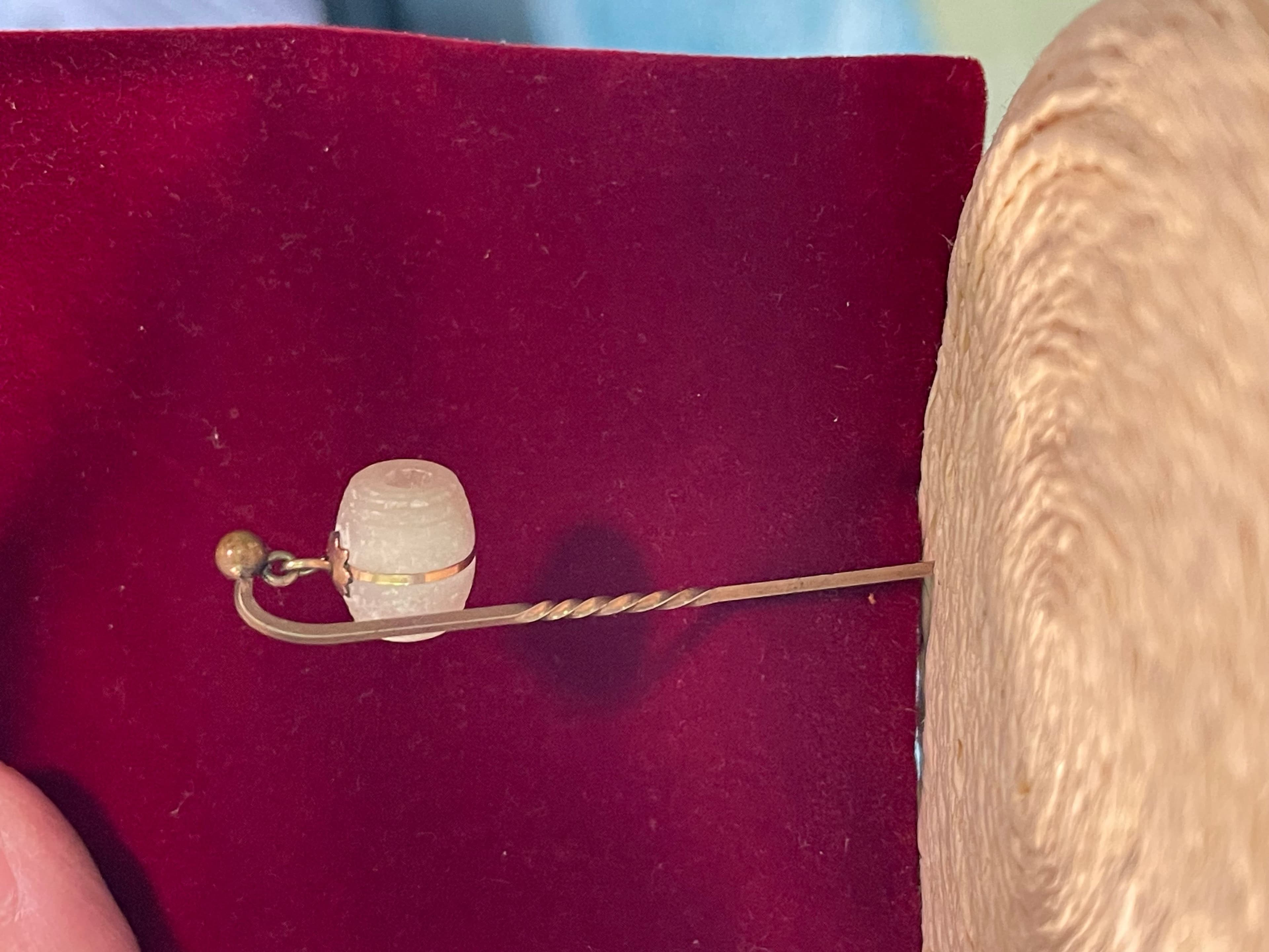 Victorian Era Stanhope Barrel Stick Pin Featuring Niagara Falls & Edson Taylor - Thumbnail 9