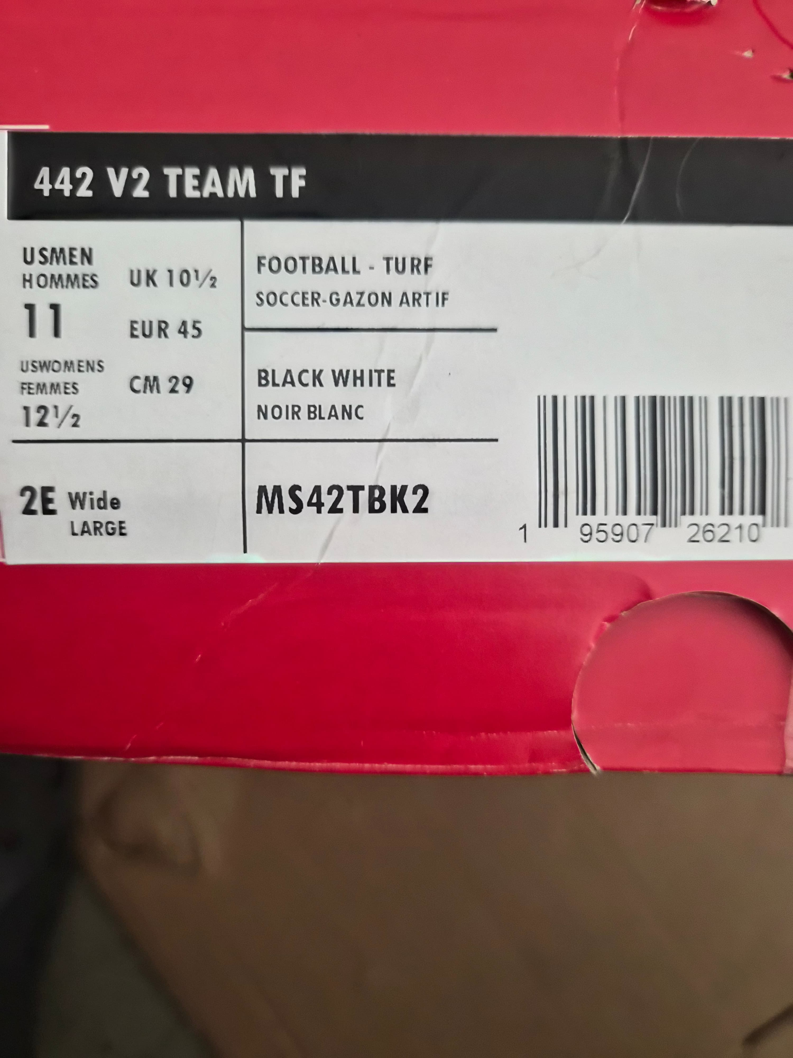 New Balance Unisex 442 V2 TEAM TF Shoe, Size 11 M, BW MS42TBK2 - Thumbnail 5