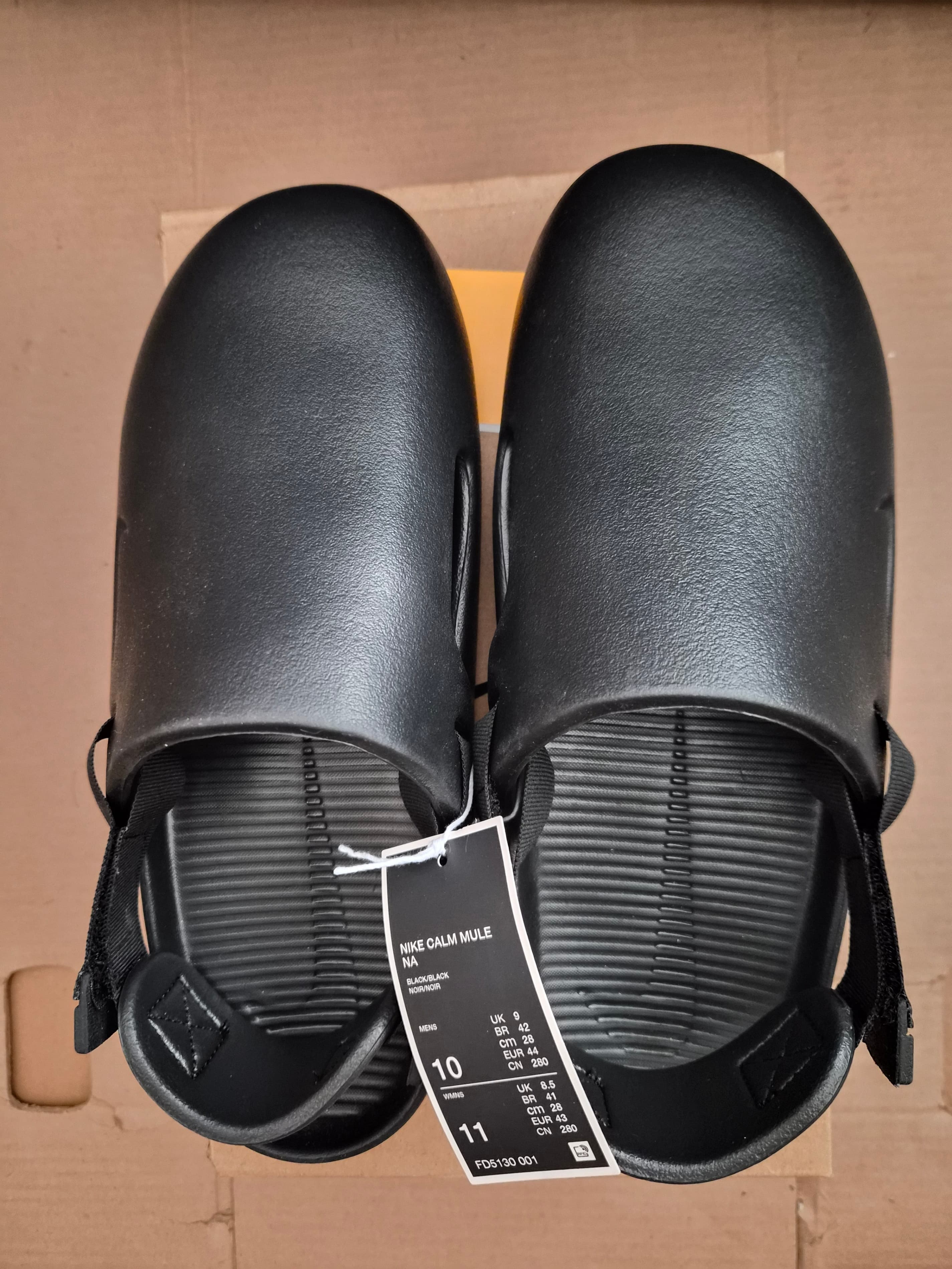 NIKE Calm Mule NA Men's Size 10, Black - Image 1