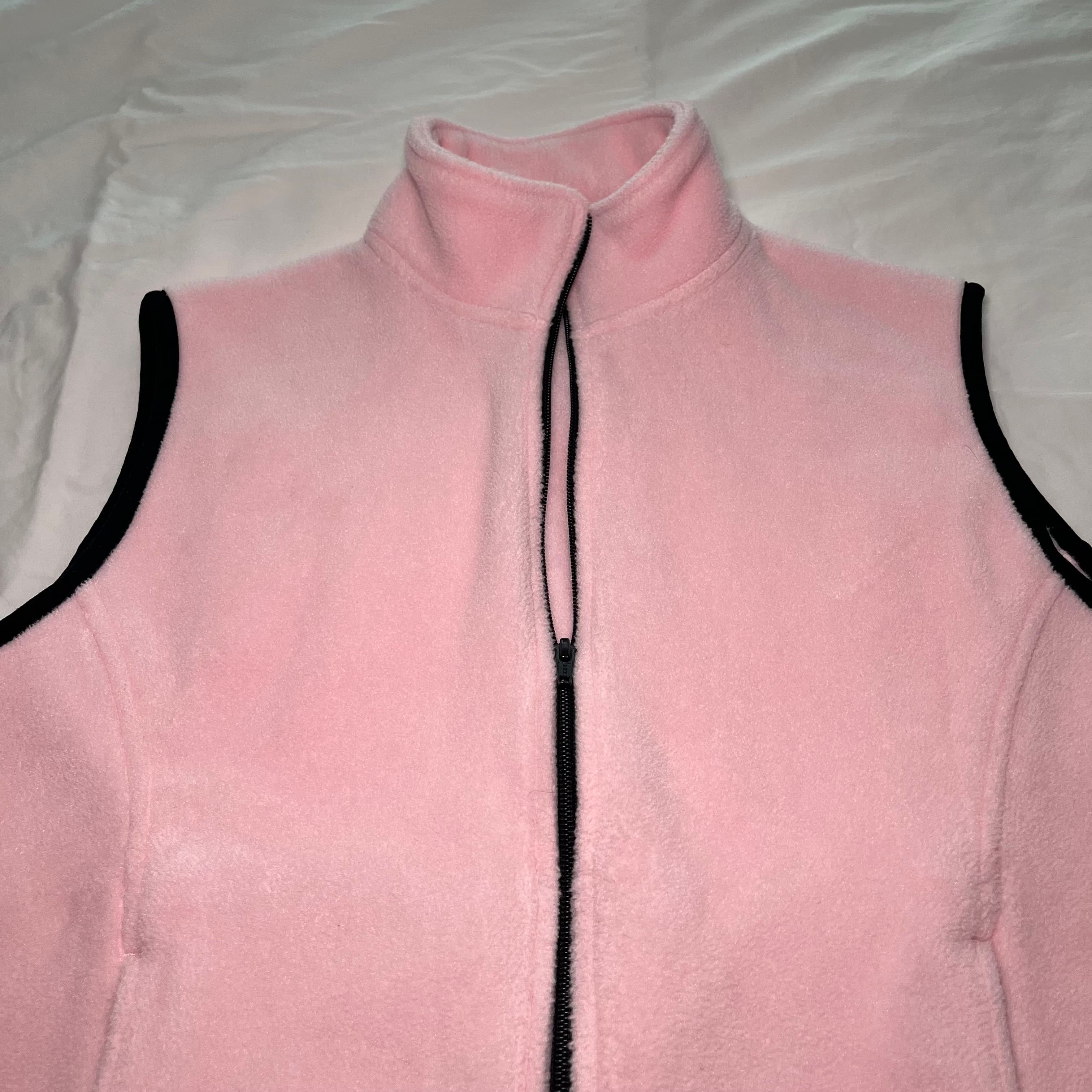 Port Authority Women's Pink Fleece Vest Size L y2k - Thumbnail 6