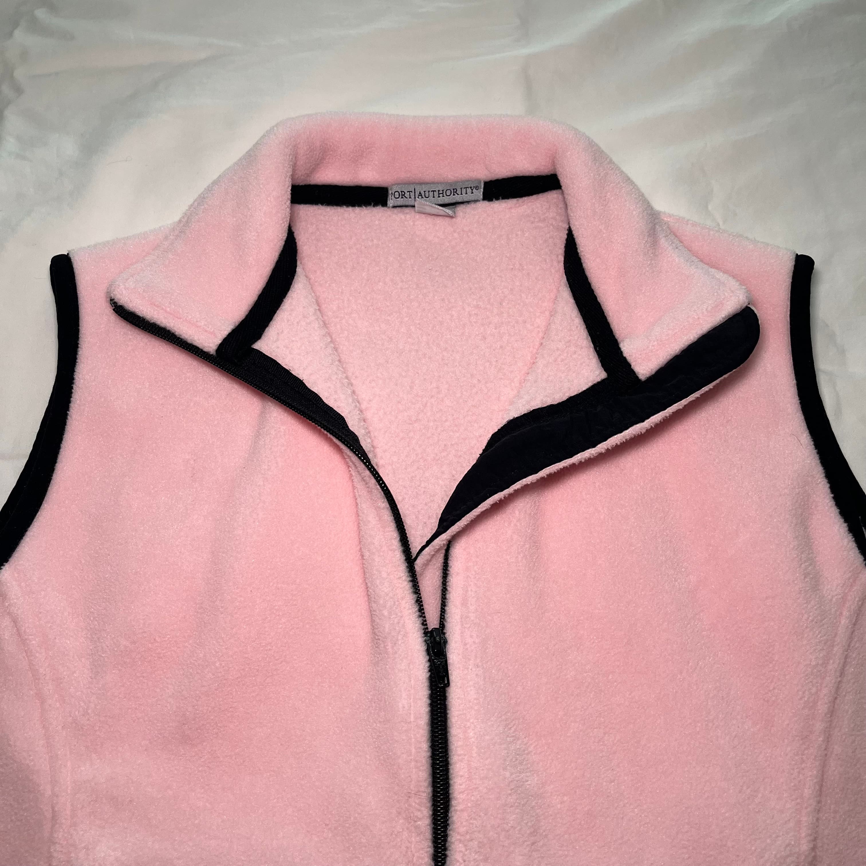 Port Authority Women's Pink Fleece Vest Size L y2k - Thumbnail 8