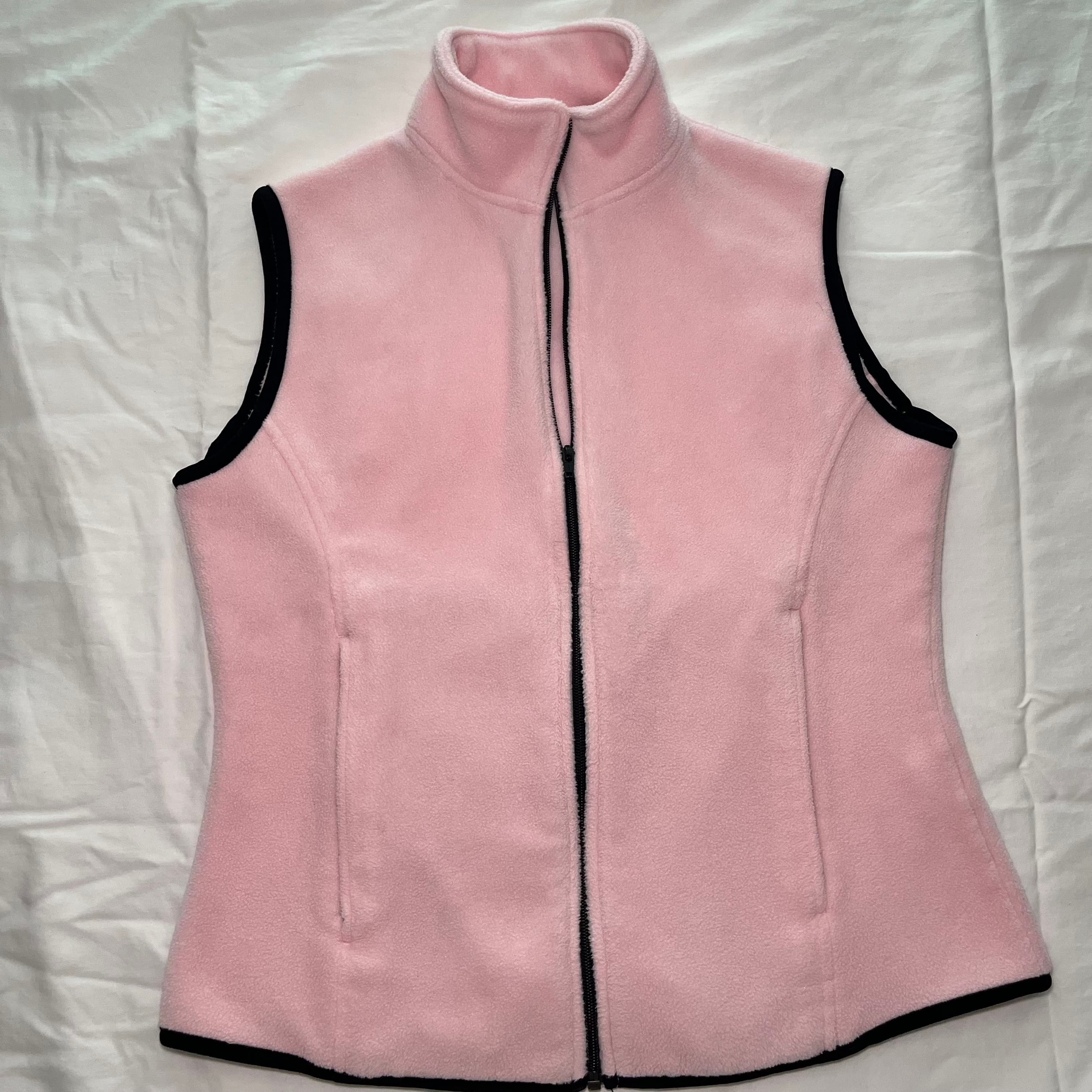 Port Authority Women's Pink Fleece Vest Size L y2k - Thumbnail 5