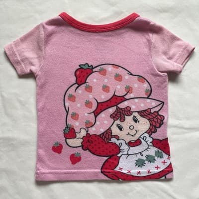 Strawberry Shortcake Toddler 2T Girl's Character Pajama Top Shirt Pink Kawaii - Image 1