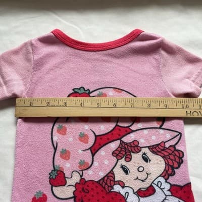 Strawberry Shortcake Toddler 2T Girl's Character Pajama Top Shirt Pink Kawaii - Thumbnail 3