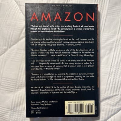 Amazon : A Novel By Barbara G. Walker Paperback 1992 Very Good - Feminist LGBTQ - Thumbnail 2