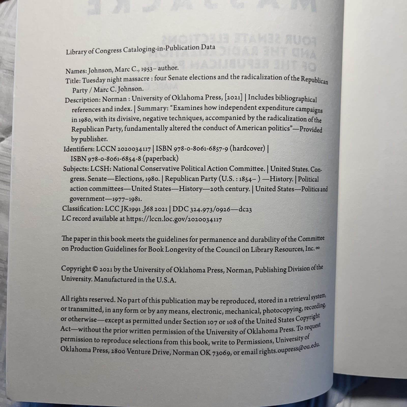 Tuesday Night Massacre by Marc C. Johnson - Paperback Book 2021 - Thumbnail 4