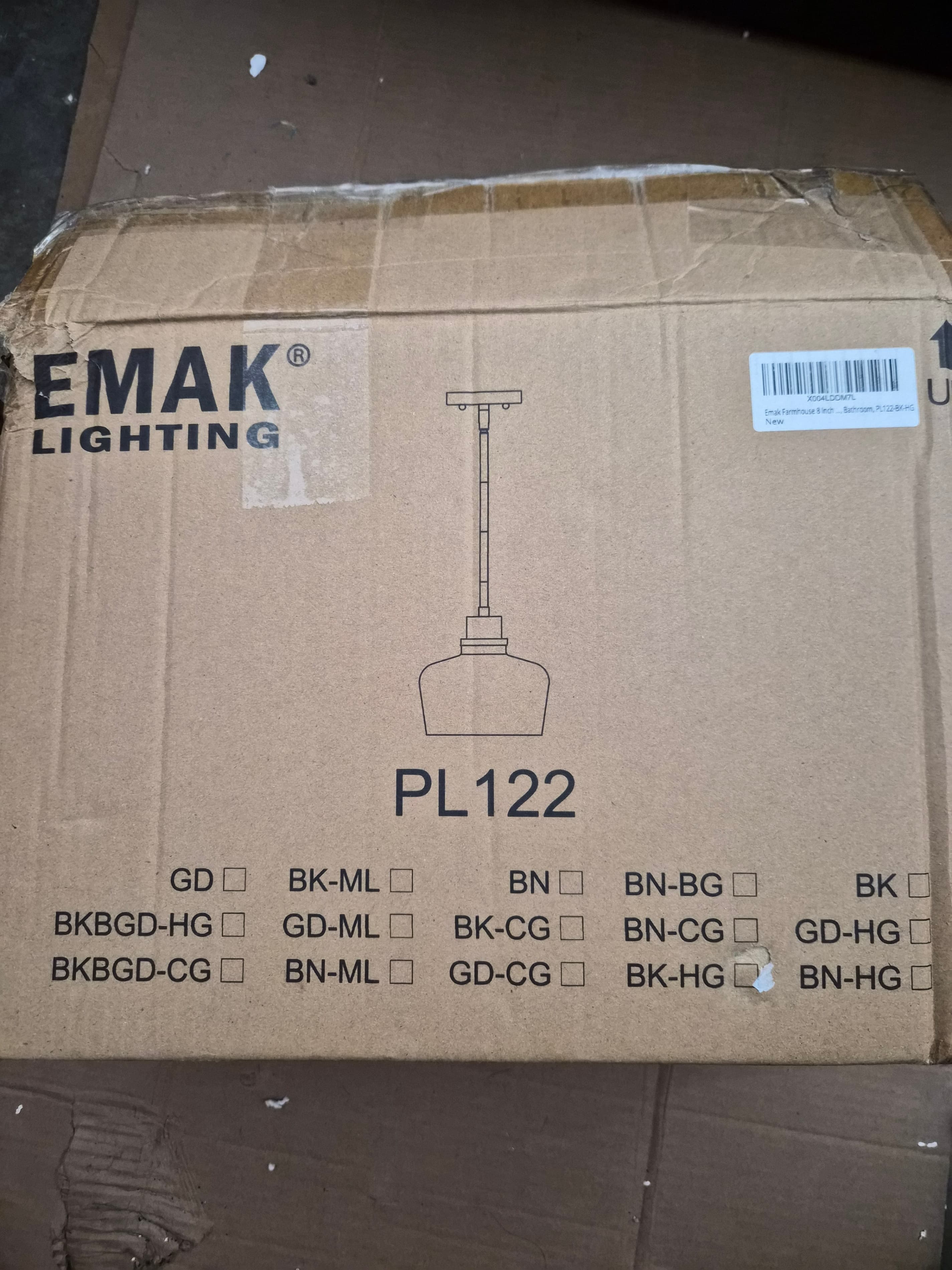 Emak PL122 Farmhouse Pendant Light Fixture - Image 1