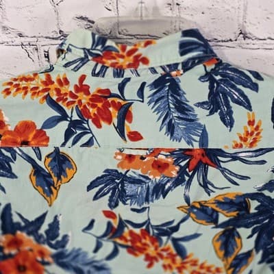 Denim & Flower 1942 Men's Small Slim Fit Floral Short Sleeve Button Up Shirt - Thumbnail 7